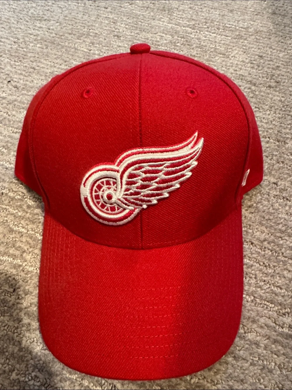 Red Detroit Red Wings Logo Baseball Cap ‘47